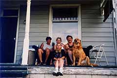 ティムさんご家族と共に（ダベンポート、1999年8月3日）